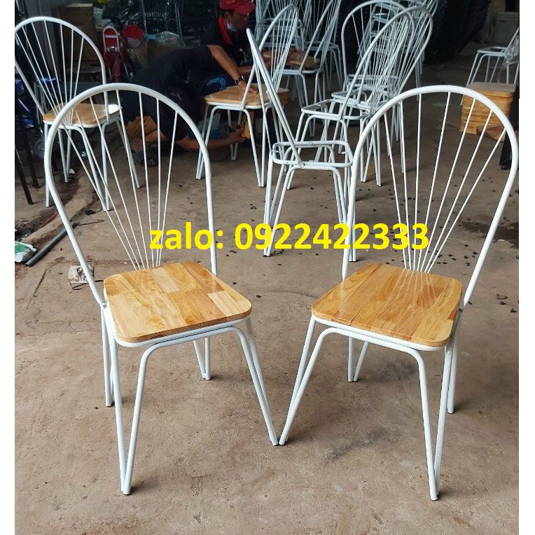 GHẾ CAFE SẮT,GHẾ TOLIX SẮT,GHẾ CAFE CHÂN SẮT MẶT GỖ CHO QUÁN TRÀ CHANH,TRÀ SỮA