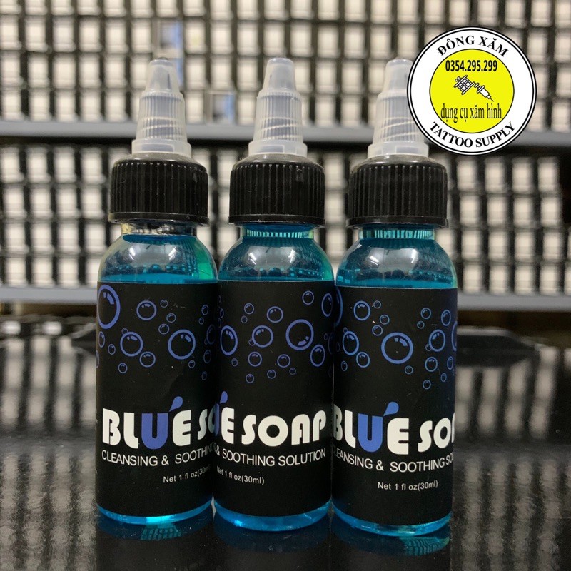 Cặp tạo bọt vệ sinh hình xăm bluesoap