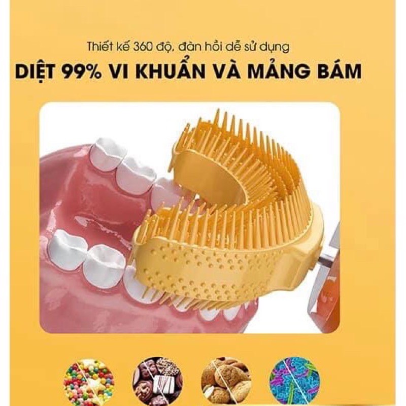 Bàn chải đánh răng điện chữ U Wekome cho bé WT-C02