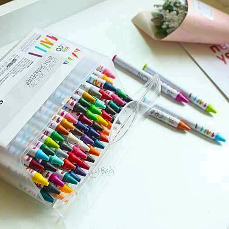 Hộp bút màu gồm 64 cây - tha hồ cho bé tô vẽ