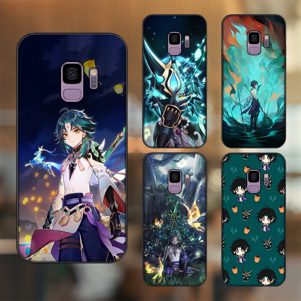 Ốp lưng Samsung S9 viền đen in hình Xiao Genshin Impact