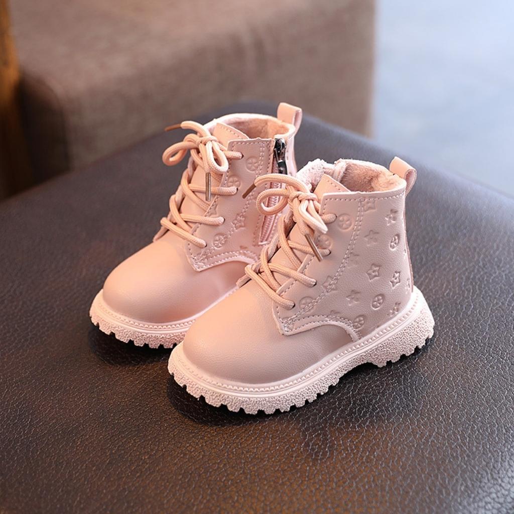 Bốt cho bé cổ cao da mềm cho bé trai bé gái