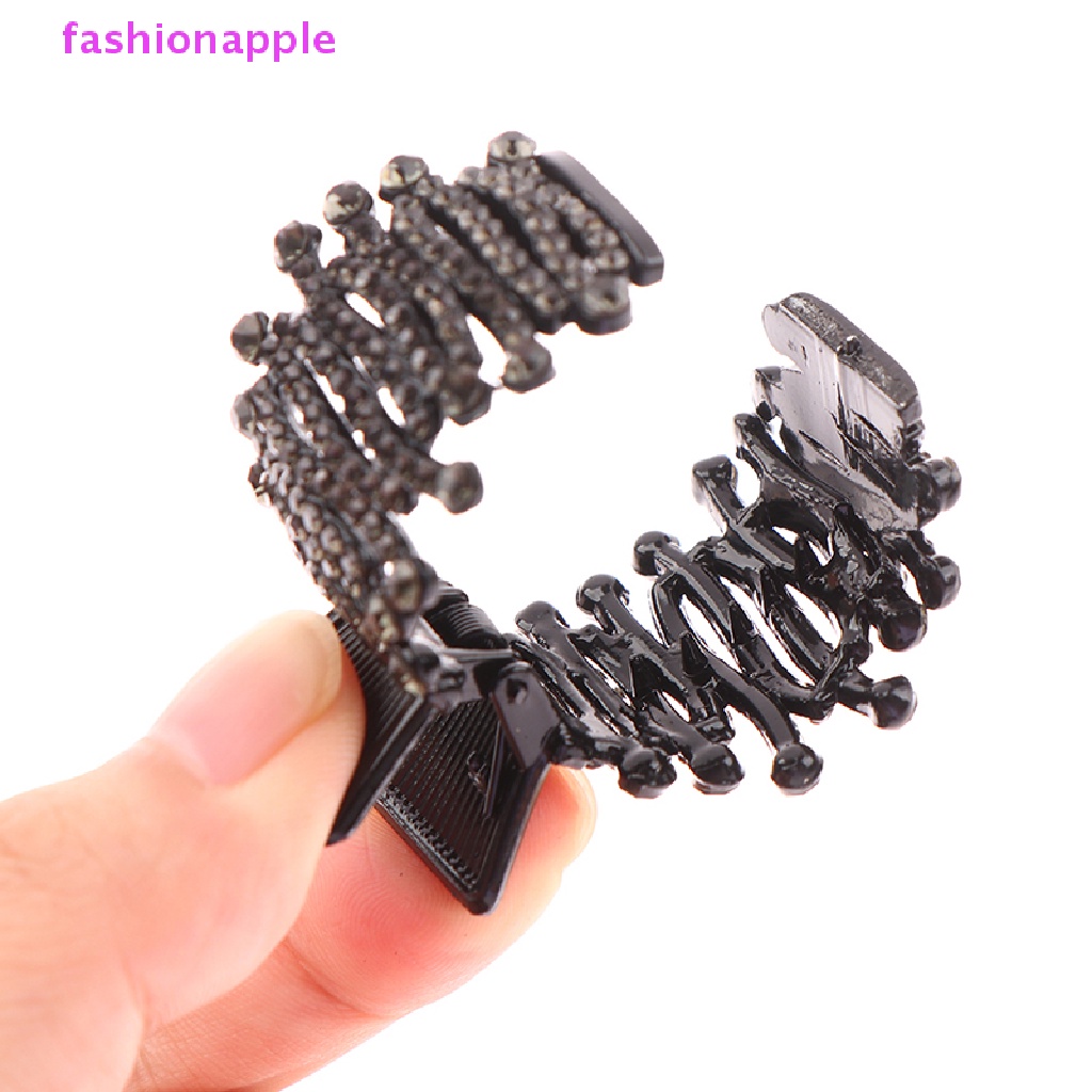 Kẹp Tóc Càng Cua Cố Định Tóc Đuôi Ngựa Đính Đá &amp; Ngọc Trai