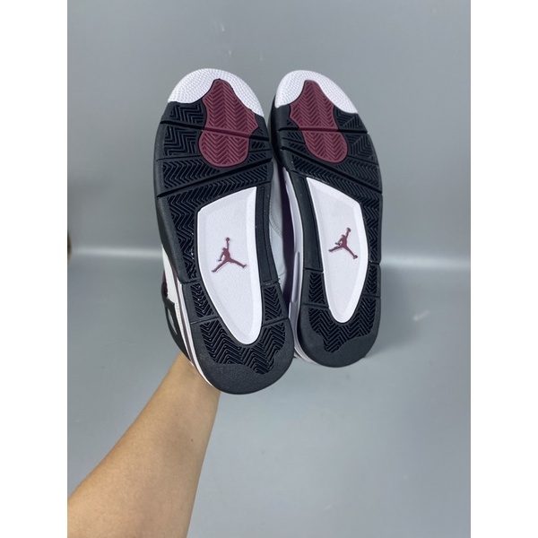 Giày Jordan 4 Paris Saint Germain Sneaker Nam - Giày JD4 Bóng Rổ PSG Màu Trắng Tím