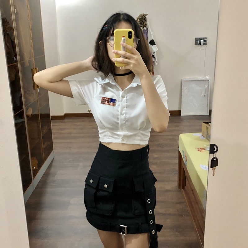 Áo sơmi croptop The Fancé