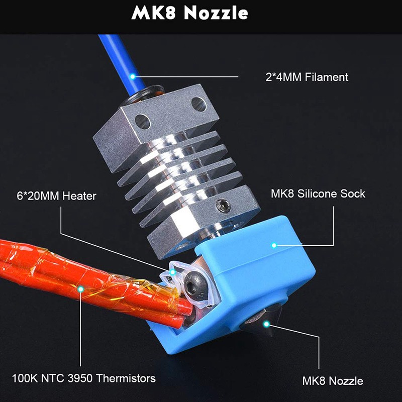 Bộ Tản Nhiệt Nâng Cấp Mk8 Cr10 Extruder Cho Cr-10 Ender 3