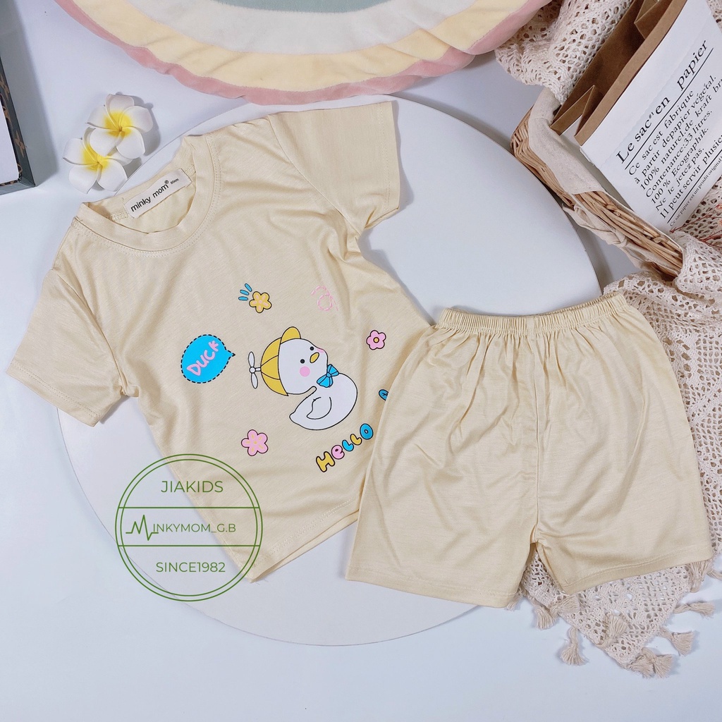 Bộ Cộc Tay THUN LẠNH MINKYMOM In Hình Động Vật Dễ Thương Cho Bé TN-IN60