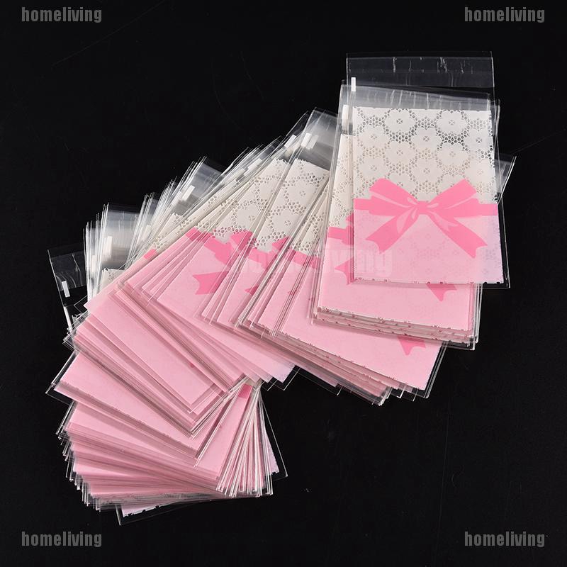 Túi Đựng Bánh Kẹo Tự Dính Họa Tiết Ren Hoa Mini Xinh Xắn