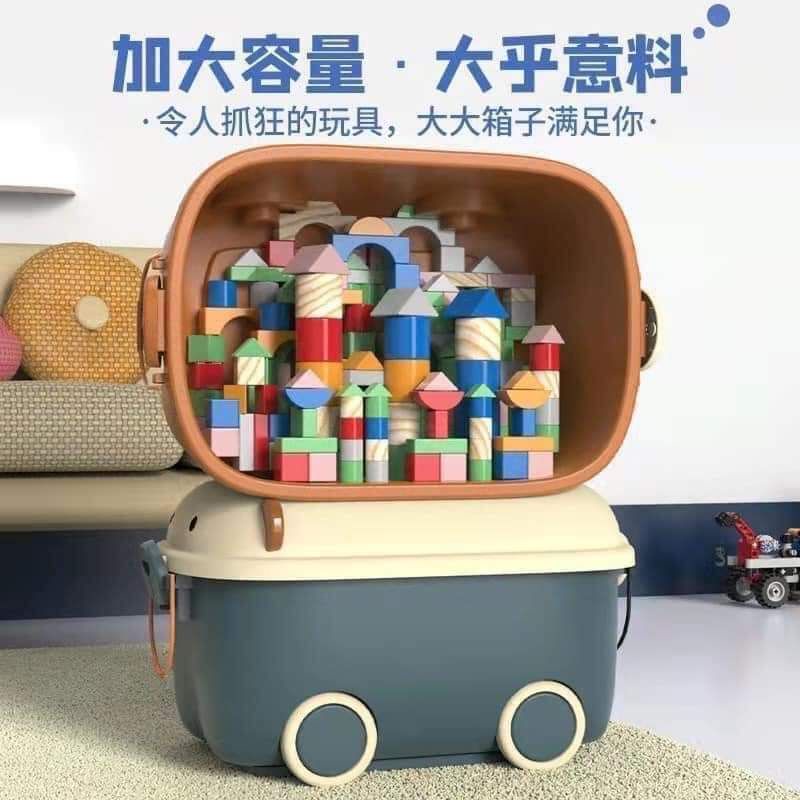THÙNG ĐỰNG ĐỒ CHƠI HÌNH CON LỢN CÓ BÁNH XE ĐA NĂNG