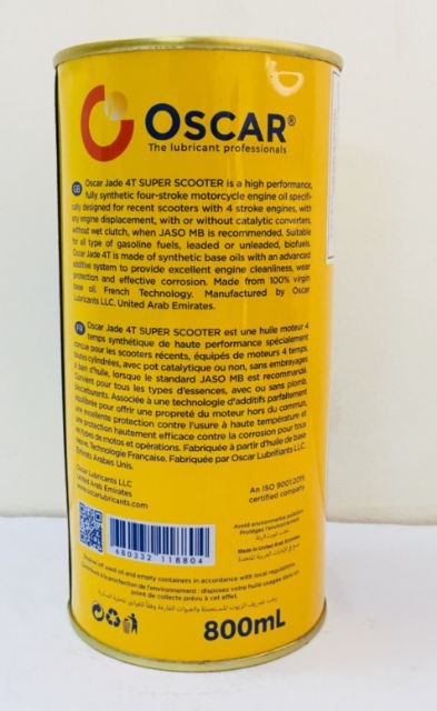 Nhớt Oscar dùng cho xe tay ga 4T - 10W40 - tiêu chuẩn JASO MB