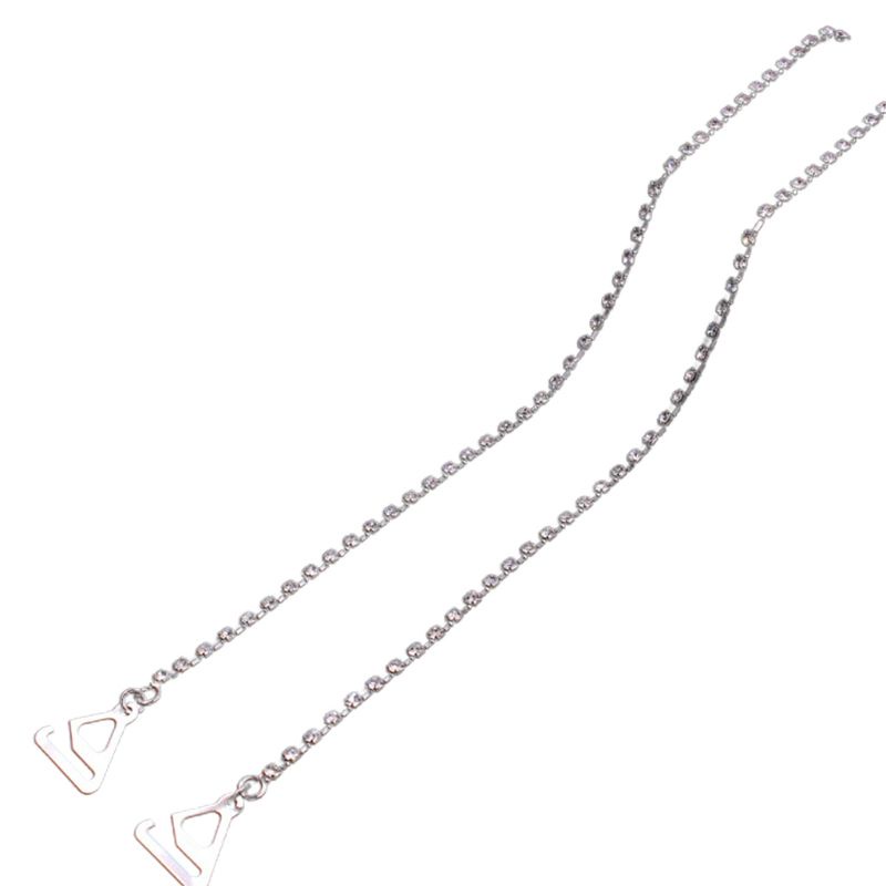 Dây áo ngực kim loại đính đá pha lê và ngọc trai vô hình cho nữ mặc đầm cưới dự tiệc