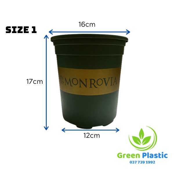 [ Sỉ ] Chậu Nhựa MONROVIA 1GL, Việt Nam - Chậu Trồng Cây Cảnh, Hoa