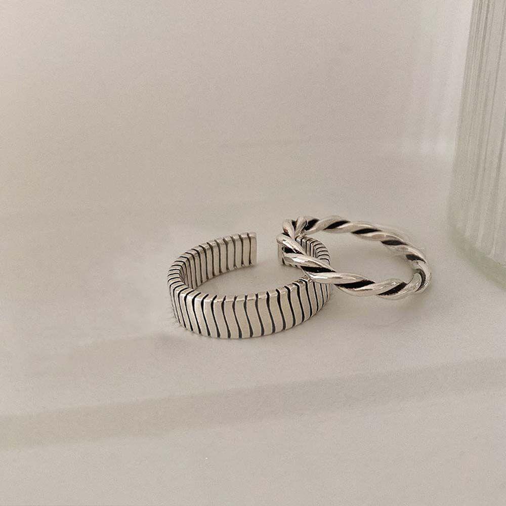 Nhẫn Hở Họa Tiết Kẻ Sọc Phong Cách Punk Thời Trang Cho Nữ|Trang Sức Ngón Tay Màu Sắc