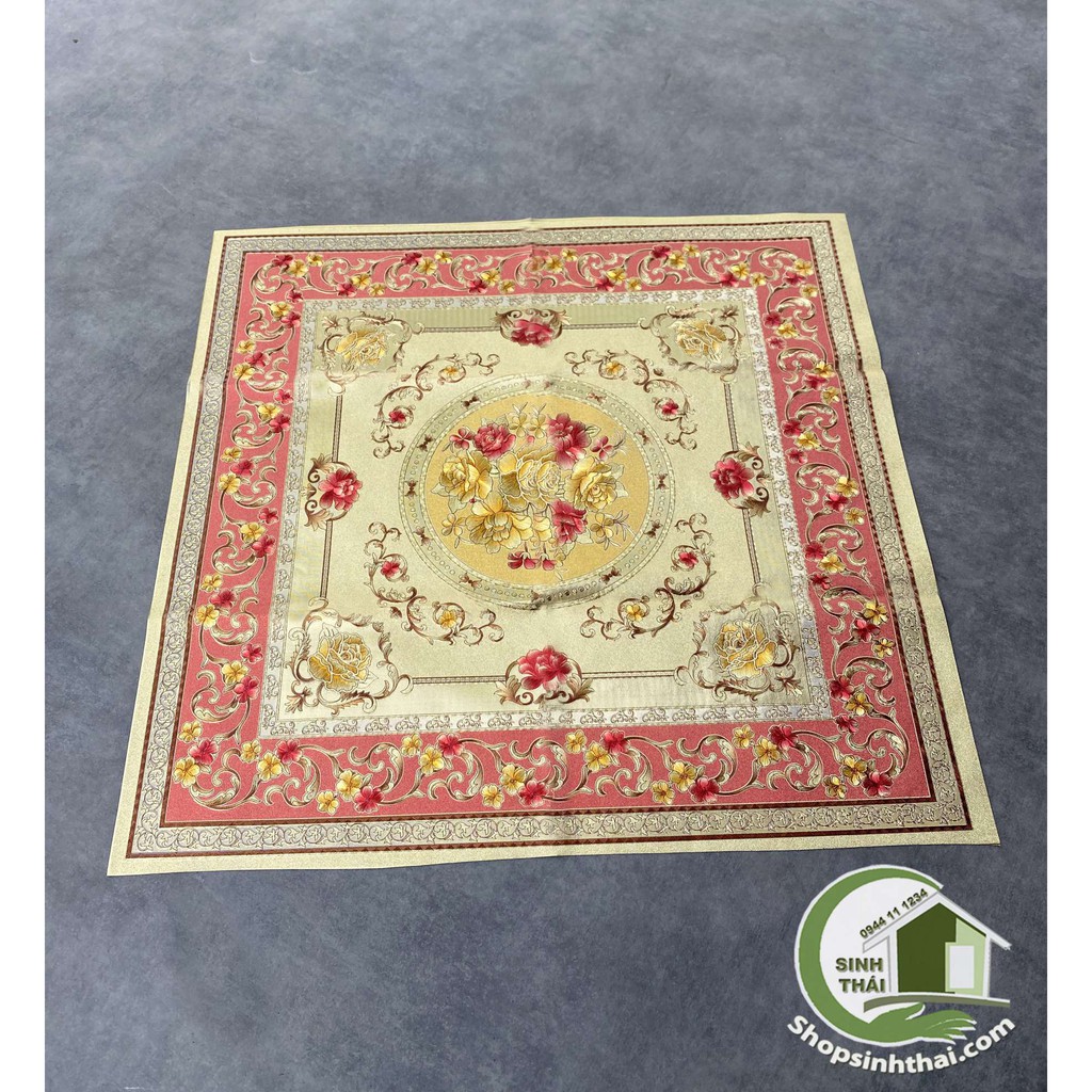 Tầm khăn trải bàn 3D ( 60cm x 60cm ) - khăn trải bàn nhựa không thấm nước, khăn che phủ nóc tủ lạnh - giao hình ngẫu nhi
