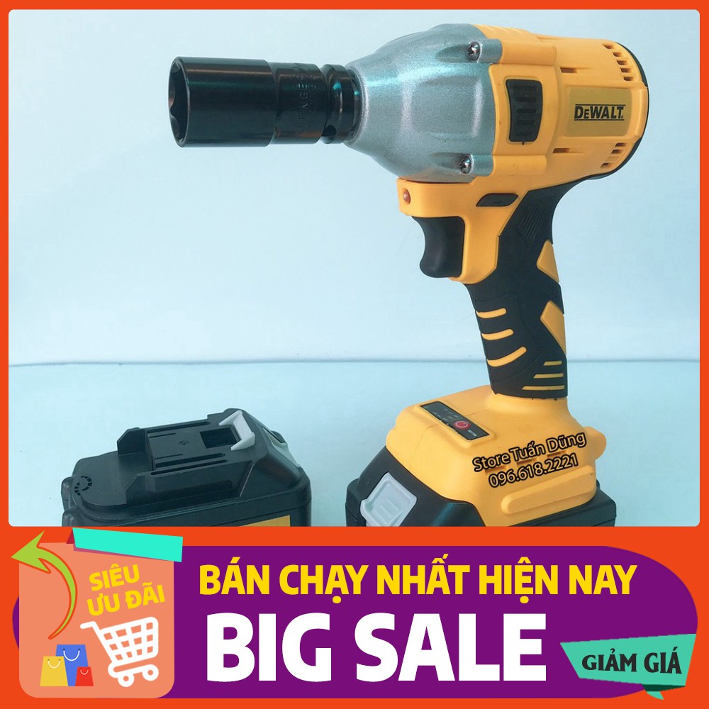 Siết bulong DEWALT 99V 2 pin không chổi than 100% đồng - Máy xiết Bu Lông TẶNG Full phụ kiện [CAM KẾT CHÍNH HÃNG]