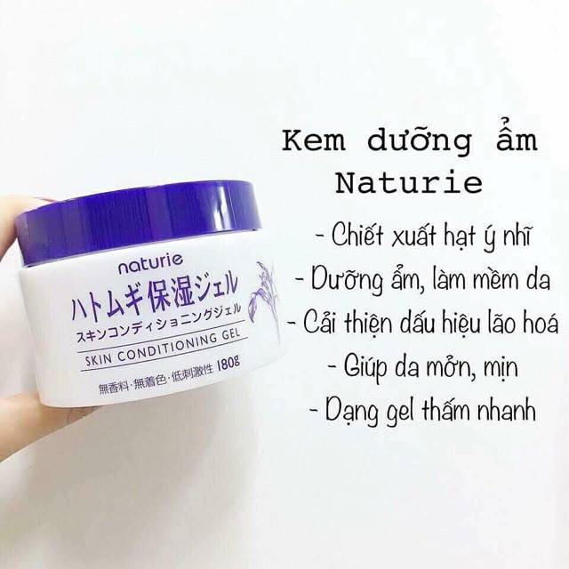 Kem Dưỡng Ẩm Trẻ Hoá Da Hạt Ý DĨ NATURIE NHẬT BẢN 180g