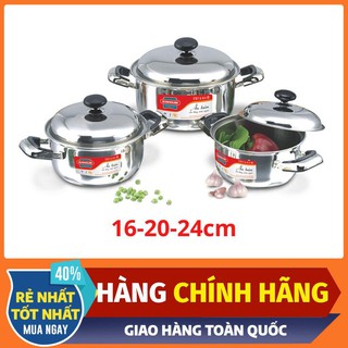 Bộ nồi inox sunhouse sh222 3 chiếc