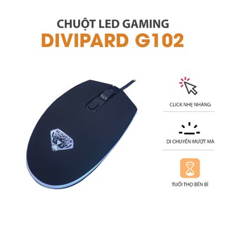 Chuột có dây game thủ Divipad G102 Led RGB DPI 2400