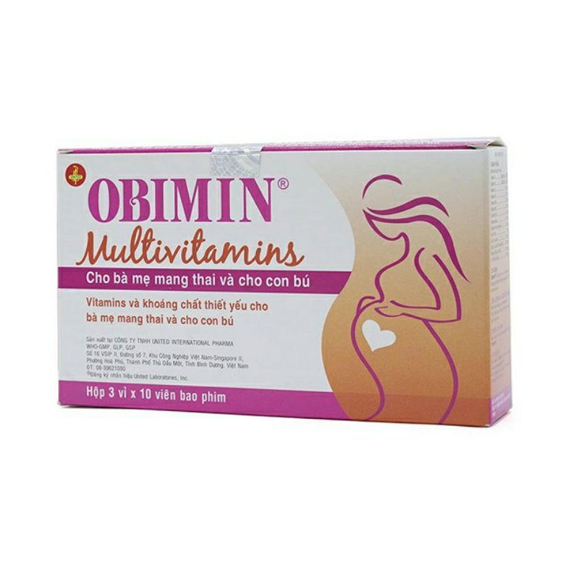 ✅ Viên Uống OBIMIN Bổ Sung Sắt Vitamin Và Khoáng Chất(30 Viên)