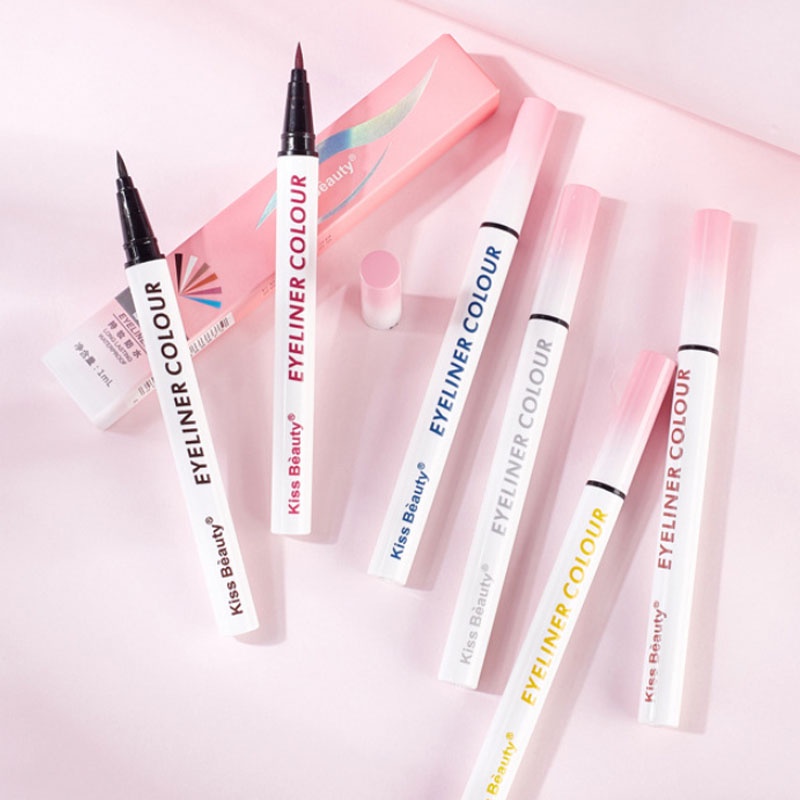 Bút Kẻ Mắt Nước KISS BEAUTY Trang Điểm Mắt Chống Thấm Nước,Chống Thấm Mồ Hôi, Lâu Trôi, Nhiều Màu Lựa Chọn