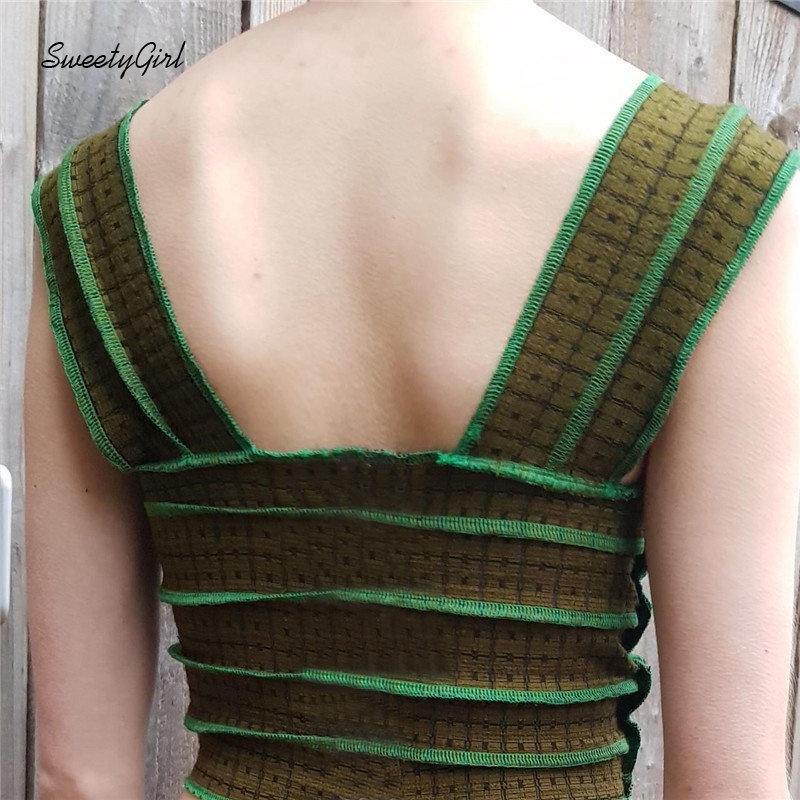 Áo Tank Top Hai Dây Dáng Ôm Màu Tương Phản Đính Nơ Thời Trang 2022 Cho Bạn Gái