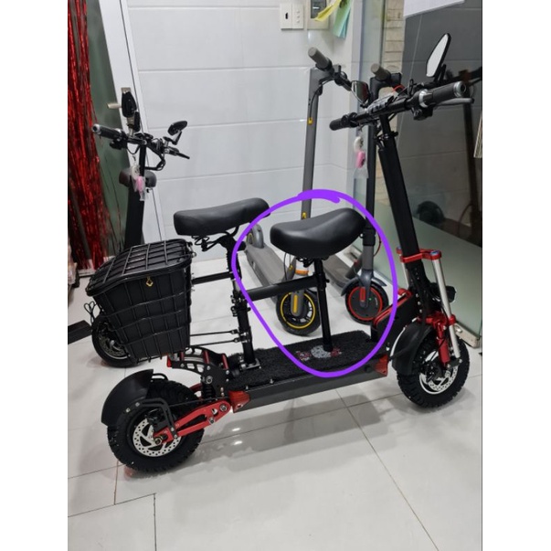 Bộ phụ kiện ghế ngồi phía trước & giá đỡ phía sau dành cho trẻ em từ 2 - 8 tuổi  + tay vịnh + gác chân.