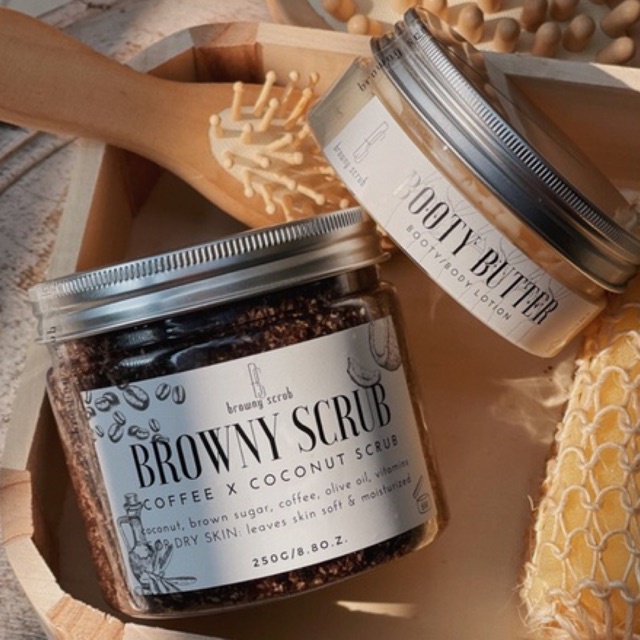 [Combo] Tẩy da chết Browny Scrub x Kem dưỡng B00ty Butter handmade