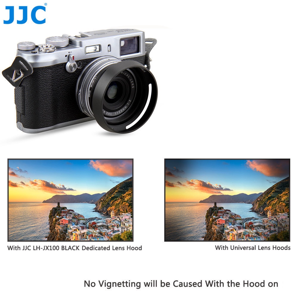 Loa che nắng ống kính máy ảnh JJC LH-X100/ AR-X100 kim loại 49mm cho Fuji Fujifilm X100V X100F X100T X100S X100 X70