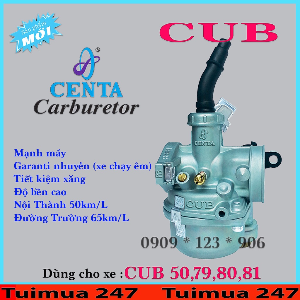 Bình Xăng Con Centa (Bộ Chế Hòa Khí ) dành cho CUB 50CC, 79, 80, 81