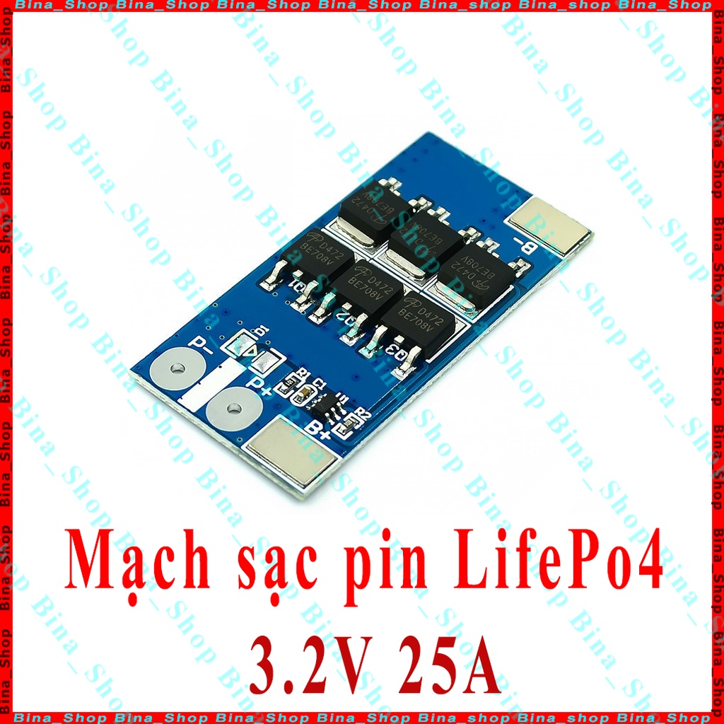 Mạch sạc xả bảo vệ pin 32650 1S 3.2V 25A LifePo4 Pin sắt Phốt phát