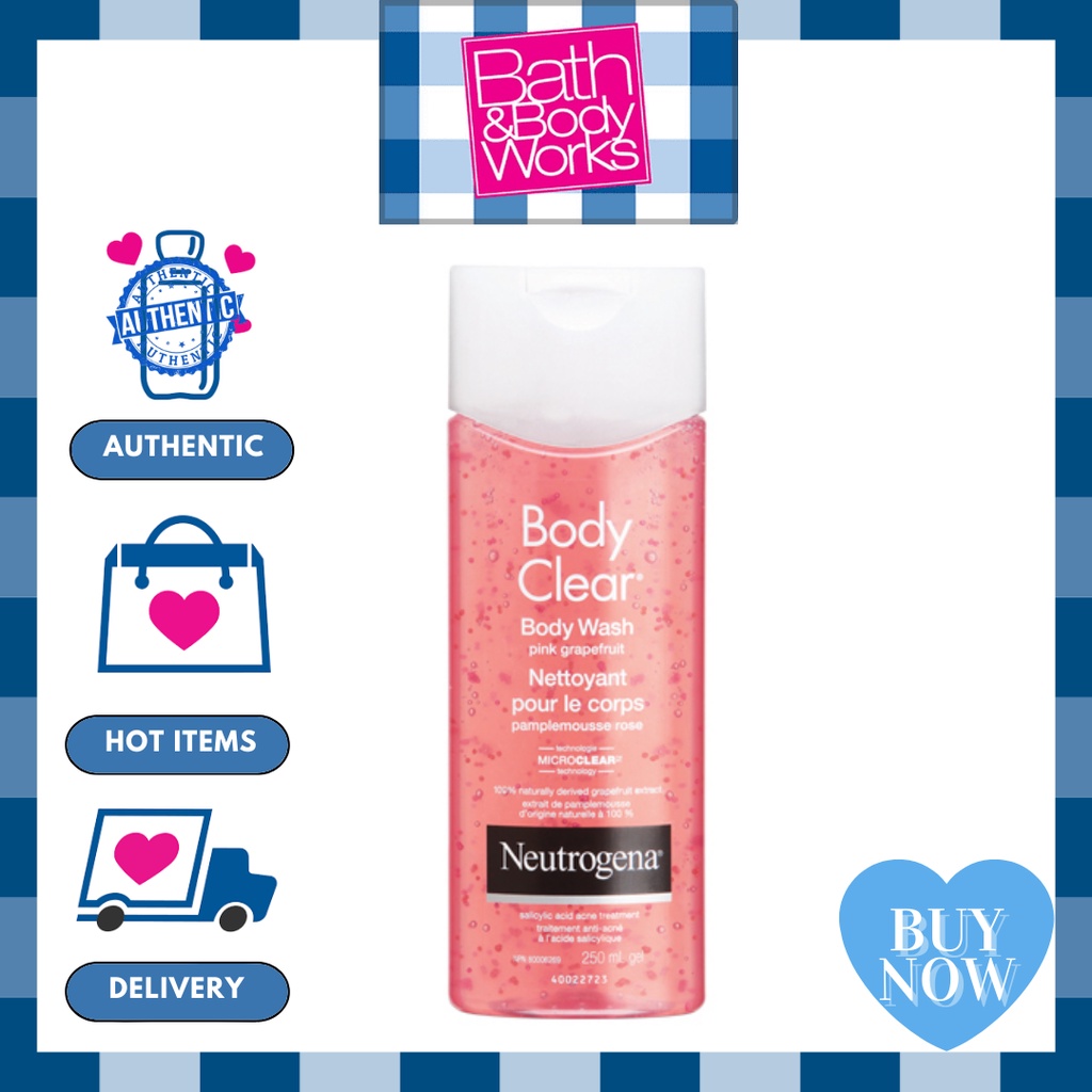 Sữa tắm Loại Bỏ Mụn Cơ Thể Neutrogena Body Clear Body Wash Pink Grapefruit (250ml)