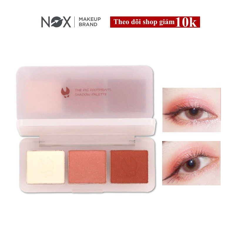 Bảng Phấn Mắt NOX 3g 3 Màu Nhỏ Gọn Tiện Dụng