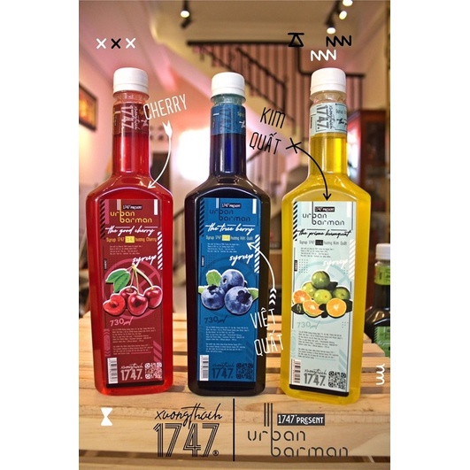 Siro Syrup Urban Barman các vị 730ml