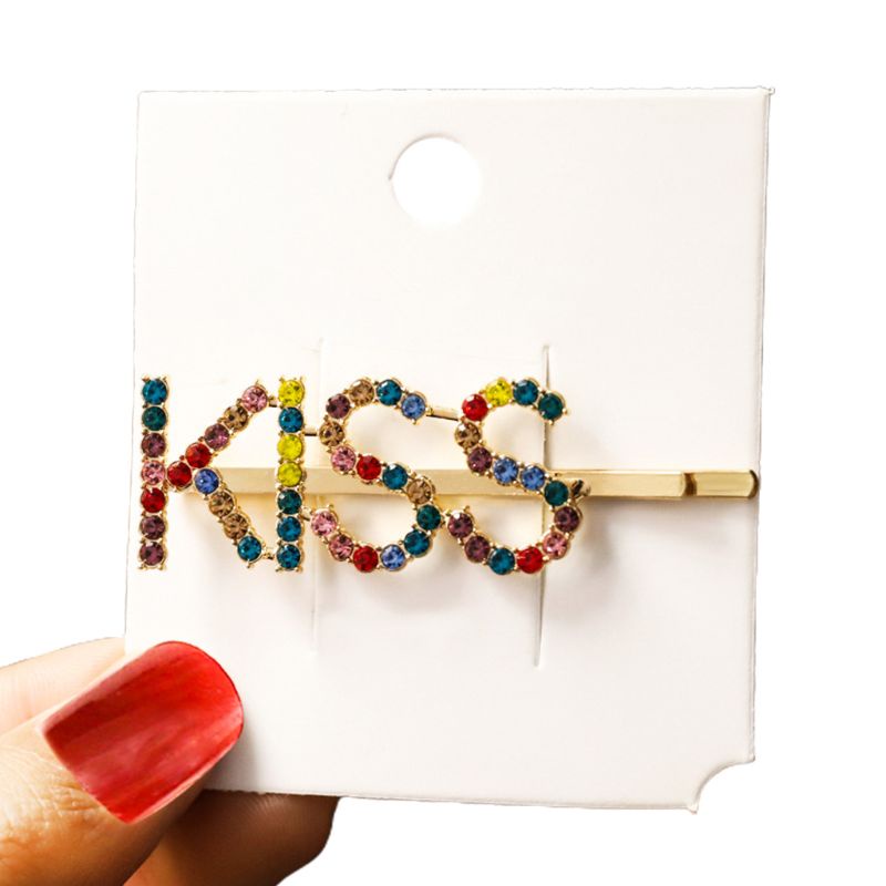Kẹp Tóc Đính Đá Chữ Cái Tiếng Anh Lấp Lánh Thời Trang Cho Nữ