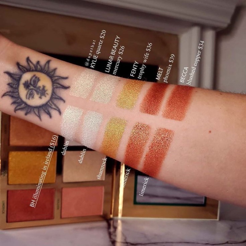 Bảng phấn khối highlight má hồng