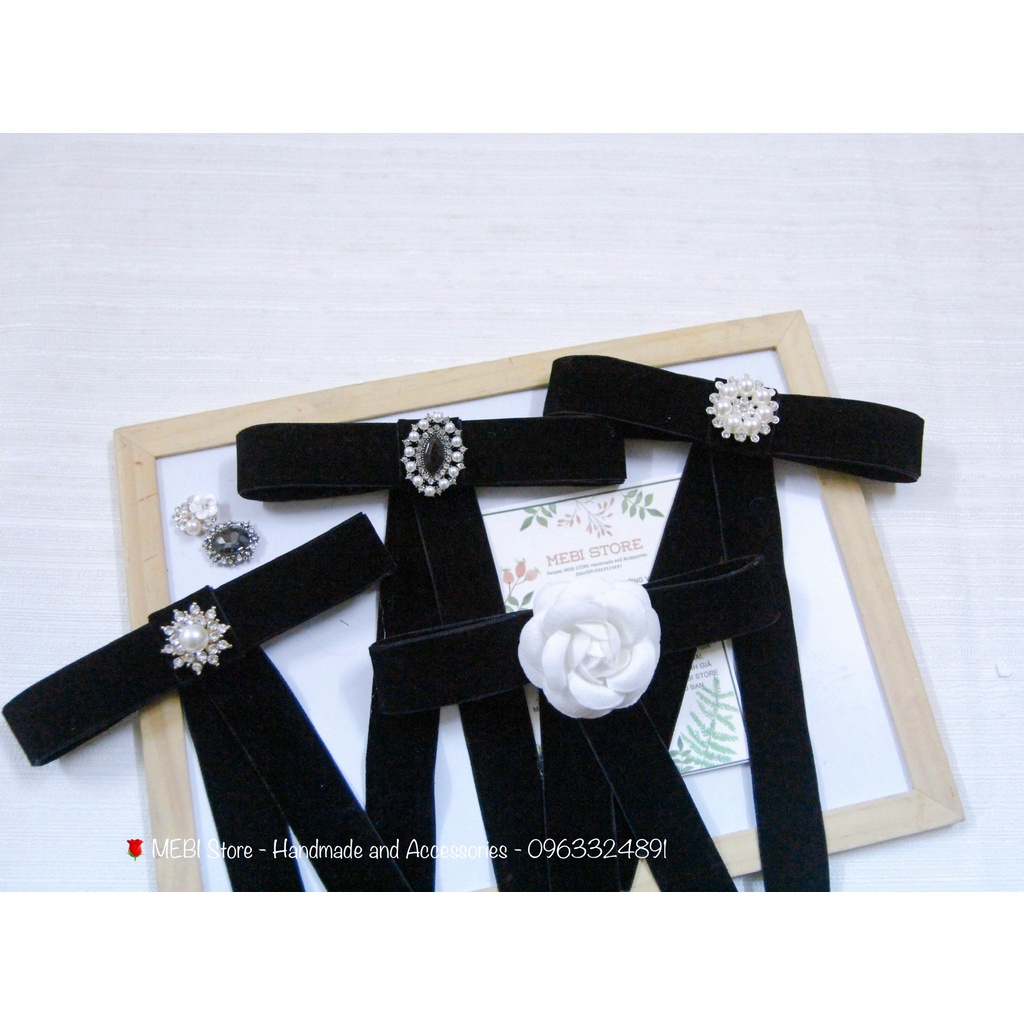 Tag cài áo handmade chất liệu nhung cao cấp
