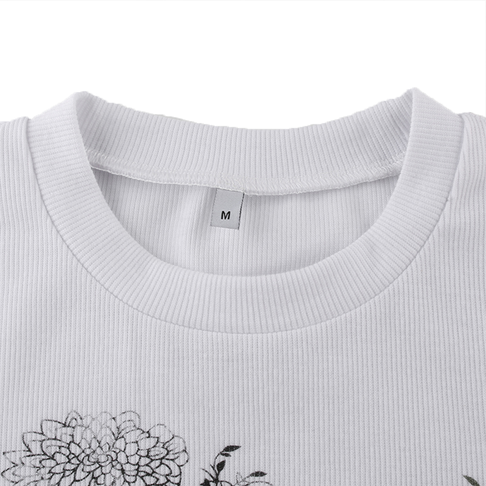 Áo Dệt Kim Tay Ngắn Hoạ Tiết Hoa Cho Phái Nữ