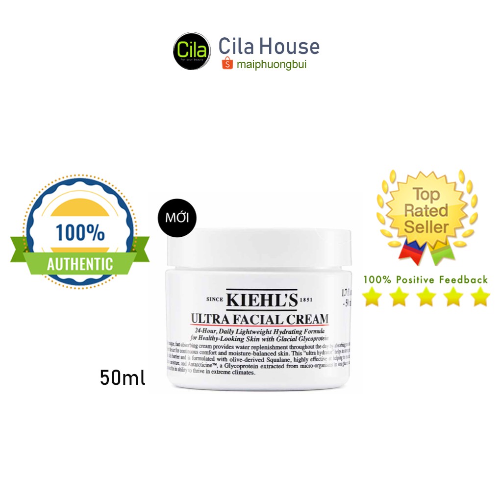 Kem dưỡng Kiehl's Ultra Facial Cream trắng dưỡng ẩm cho da khô, thường - Cila House