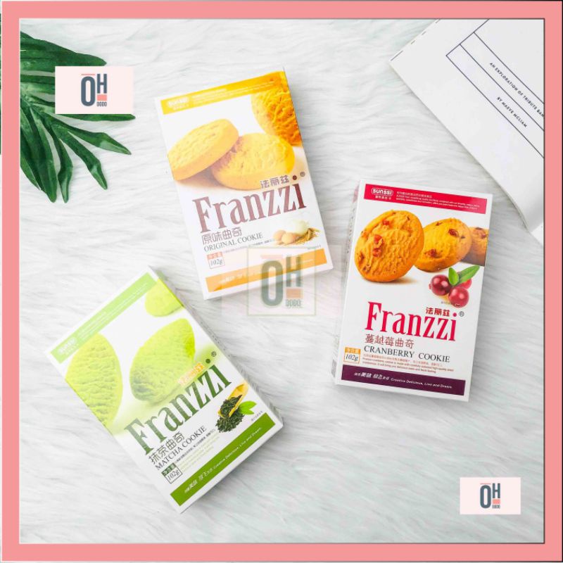 Bánh franzzi cookie vị trà xanh, việt quất 102g