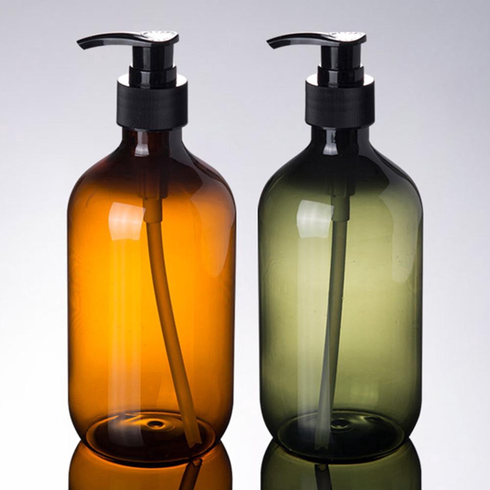 300/500ml Plastic Lotion Container Dispenser Empty Bath Pressed Pump Bottle