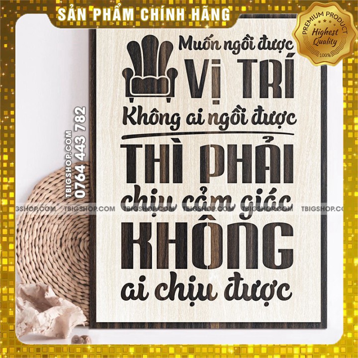 Tranh tạo động lực treo tường trang trí văn phòng - Câu nói của Sơn Tùng MTP