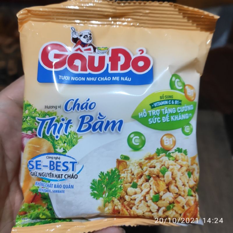 Cháo thịt bằm Gấu Đỏ gói 50g