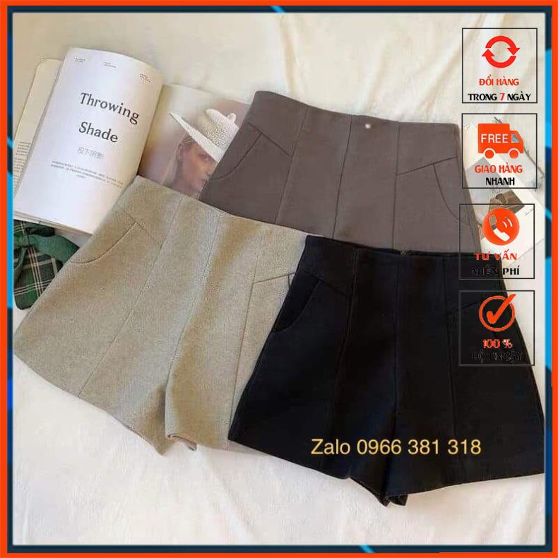 GIẢM 10K ĐƠN 0 ĐỒNG DẠ CAO CẤP MÃ D023 quần short nữ chất dạ tôn chân dài miên man ,quần đùi nữ phong cách hàn quốc