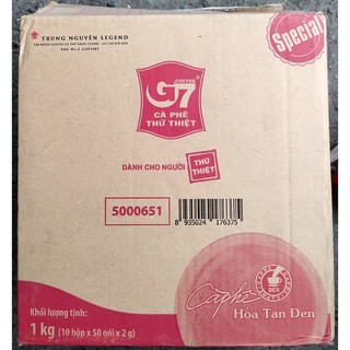 Cà phê G7 hòa tan đen - Hộp 50 gói 2gr