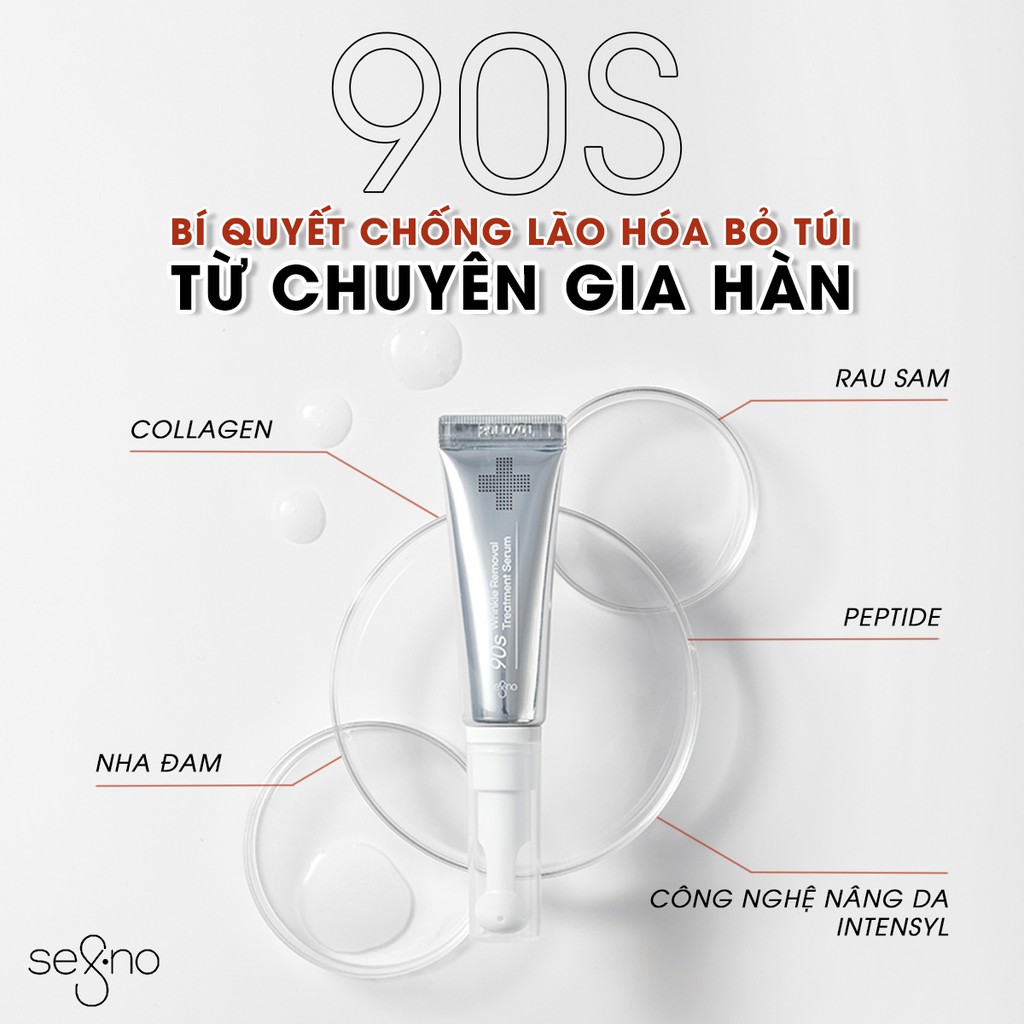 [Mã COSOMUSE giảm tối đa 90k đơn từ 800k] Serum 90s Segno xóa nhăn, tăng sinh collagen, chống lão hóa da 15ml - Hàn Quốc