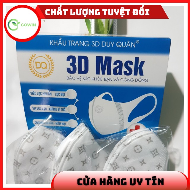 [Mẫu Mới Hot] COMBO 5 HỘP 150 CHIẾC  Khẩu Trang 3D Mask LV Họa Tiết Duy Quân Xuân Lai Chất Dày Dặn, Quai Bền Dai