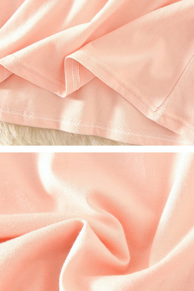 Bộ Áo Thun Cotton + Chân Váy Chữ A Màu Hồng Dễ Thương Cho Nữ