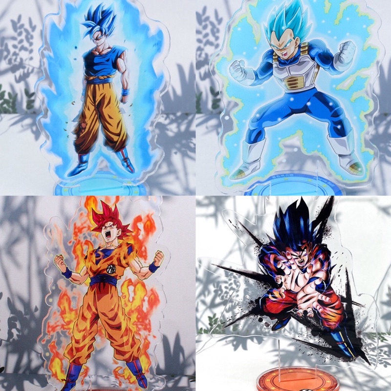 Mô hình Dragon Ball mica nhựa Arcrylic 7 viên ngọc rồng Broly Vegito Songoku Vegeta Gogeta Majin Buu Trunks Fide Rose