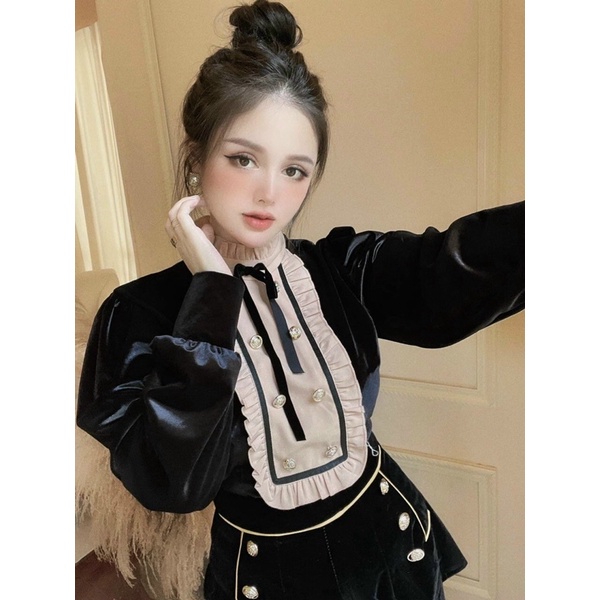 Set tiểu thơ nhung bigsize mèo mỡ