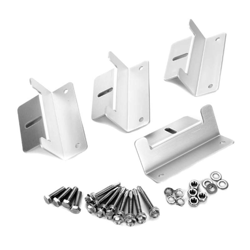 Bộ 8 Giá Đỡ Tấm Pin Năng Lượng Mặt Trời Hình Chữ Z Kèm Đai Ốc Và Bu Lông Bằng Hợp Kim Nhôm
